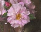 Another close up details of this pink roses in a vase painting. 