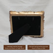 Back of the ceramic resin frame, showing the fold-out stand for tabletop display